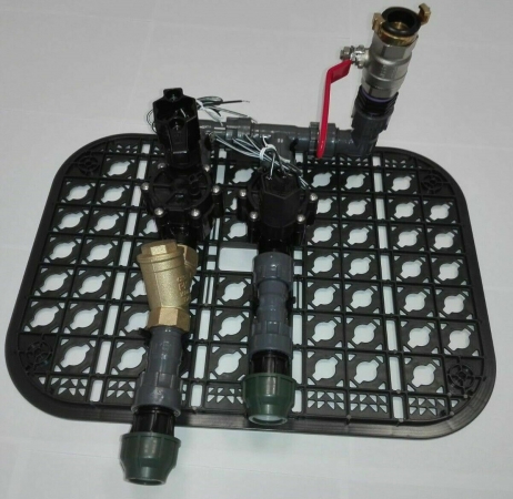 Vormontierte Einheit 1-fach, 25 mm, Magnetventile Rain Bird mit Ventilgitter Schmutzfänger